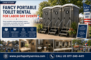 Fancy Portable Toilet Rentals Support Labor Day Event Needs