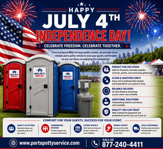 July 4th Independence Day Porta Potty Rentals for Safe, Comfortable, and Successful Celebrations