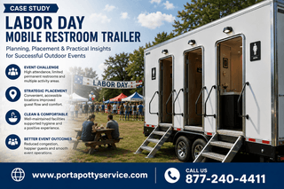 Mobile Restroom Trailer for Labor Day Events