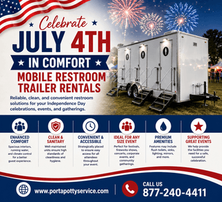 Mobile Restroom Trailer Rentals Support Comfortable July 4th Celebrations