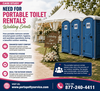 Portable Toilet Rentals Enhanced Comfort and Guest Experience at an Outdoor Wedding Event