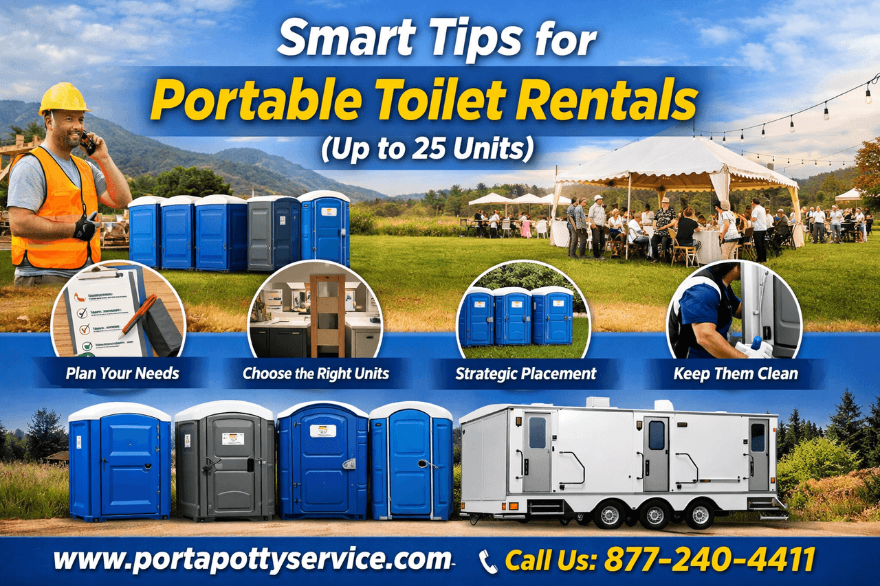 Smart Tips for Portable Toilet Rentals (Up to 25 Units) – Plan Better, Save More, and Ensure Comfort