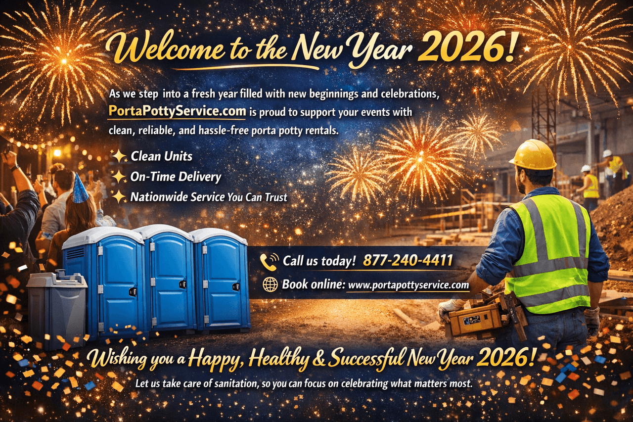 Reliable porta potty rentals for New Year