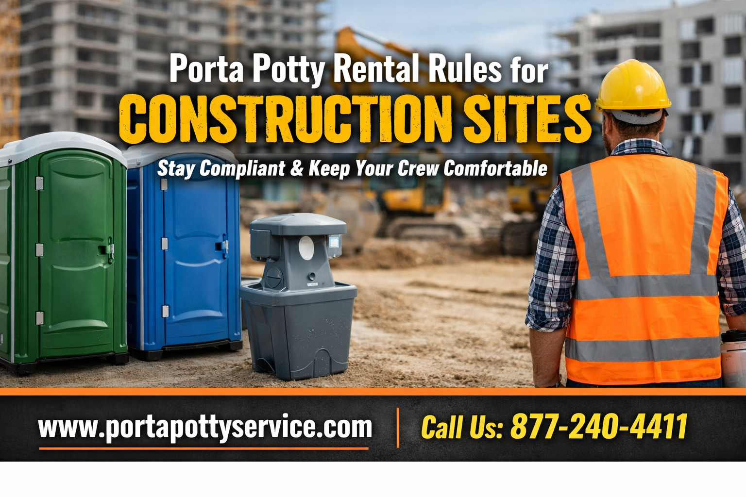 Construction Site Porta Potty Requirements & Rental Guidelines